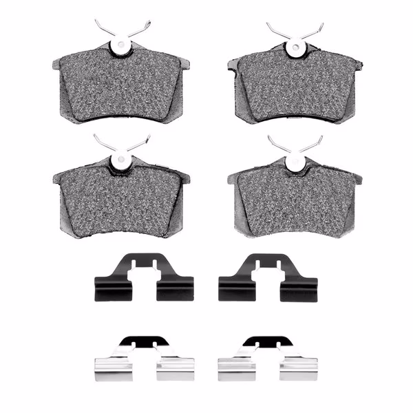 Active Performance Pads and Hardware Kit, High Friction, High Torque/Aggressive Initial Bite, Rear